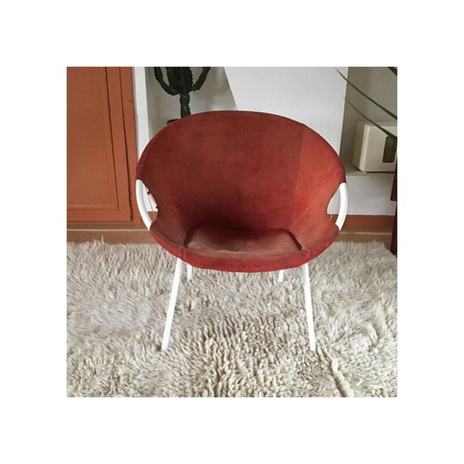 Fauteuil vintage en cuir pour Lusch - 1970