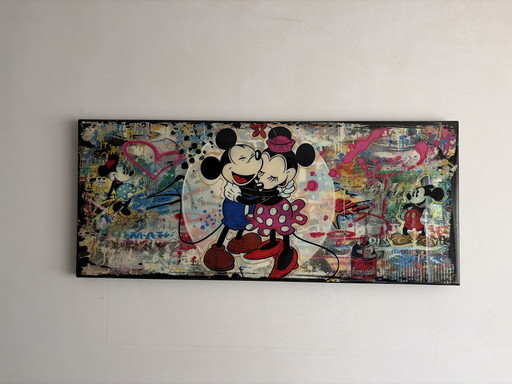 Micha Baker “Mickey and Minny” – schilderijen tekeningen, Wood, Plexiglass