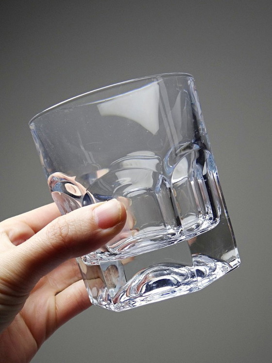 Image 1 of Paar elegante vintage Boheemse kristallen whiskyglazen