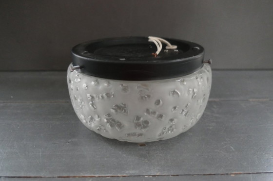 Vintage Peill & Putzler glass Ceiling light Germany – Metal (photo 4 of 14)