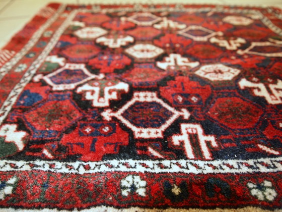 Image 1 of Handmade vintage Persian Afshar salt bag 1,7' x 1,8' (51cm x 57cm) 1980s - 1C336