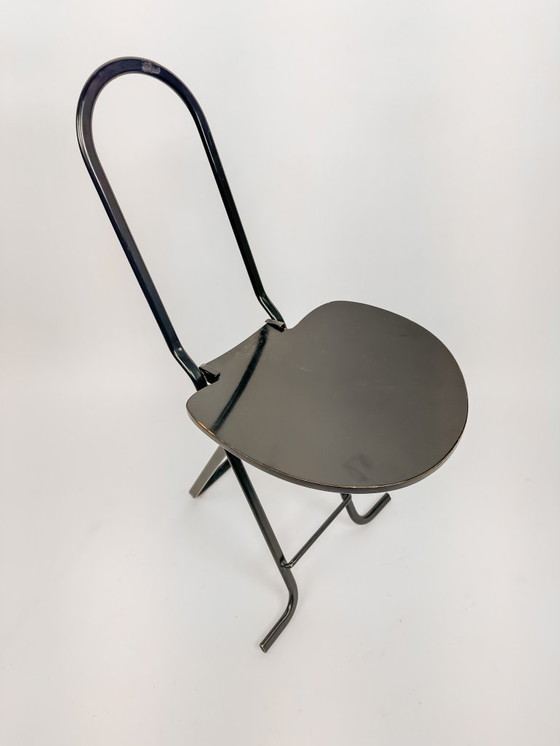 Image 1 of Sedia pieghevole Dafne nera di Gastone Rinaldi - anni '70
