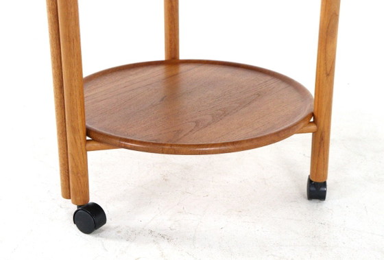 Jens Quistgaard voor Dansk Design trolley vintage met dienbladen – Serveerwagens, Wood (photo 9 of 15)