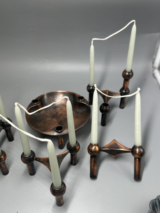 Image 1 of Ensemble de bougeoirs Nagel style moderne du milieu du siècle, années 1960