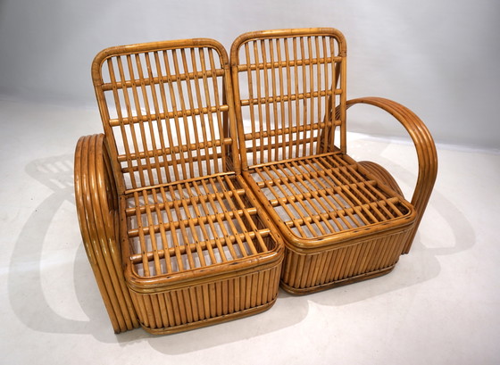 Image 1 of Canapé deux places en rotin Paul Frankl Design, 1940