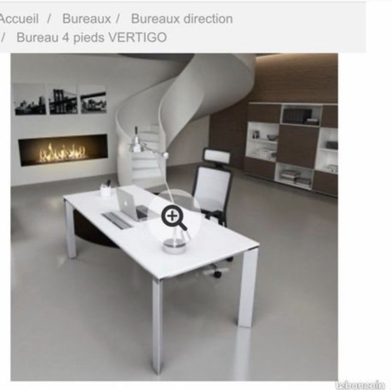 Set di mobili per ufficio di design Caray – Antonio Morello – Laccato bianco – Scrivanie, Wood (photo 6 of 7)