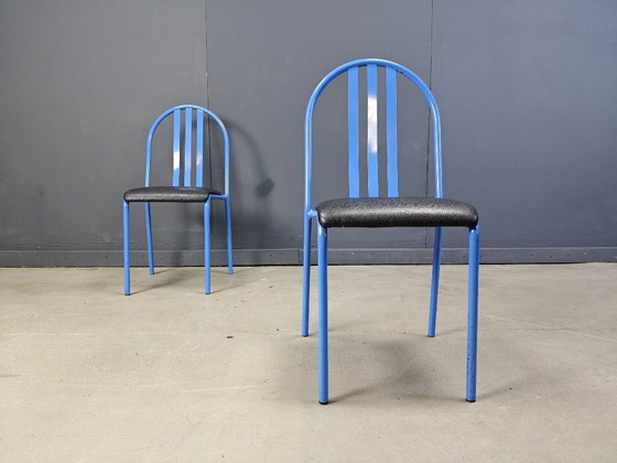 Image 1 of Satz Nr 222 Stühle von Robert Mallet-Stevens, 1980er Jahre, Satz von 7