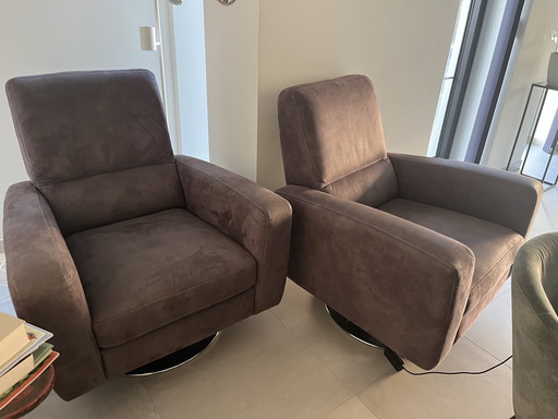 2x Relaxfauteuils draaibaar