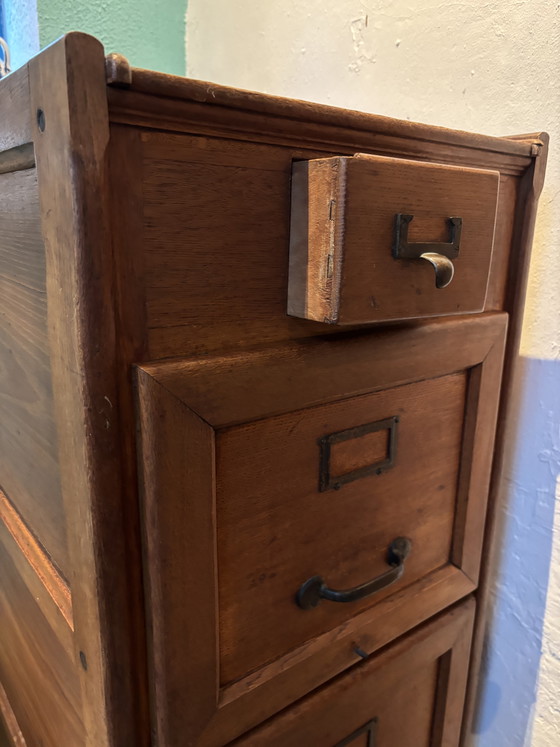 Vintage Filing Cabinet Art Deco/Early Industrial - 1920s – Metal, Wood (photo 4 of 14)