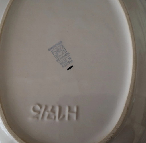 Gmundner Ceramic Bowl Green Flamed