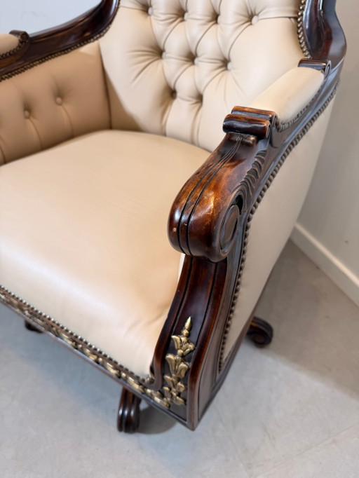 Antiker drehbarer Schreibtischstuhl im Empire-Stil – bureaustoelen (photo 2 of 7)