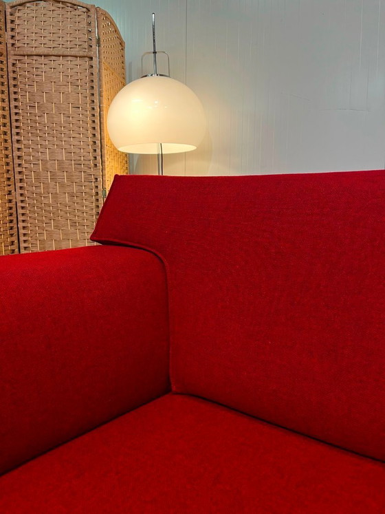 Image 1 of Design on Stock Bloq Hoekbank Ploegwol Rood Nieuwstaat