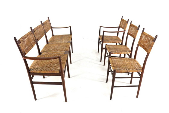 Image 1 of Ensemble de salle à manger vintage : chaises et banc
