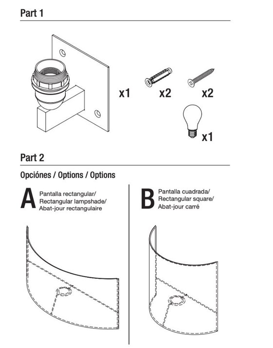 Image 1 of Santa Cole wall lamp parchment