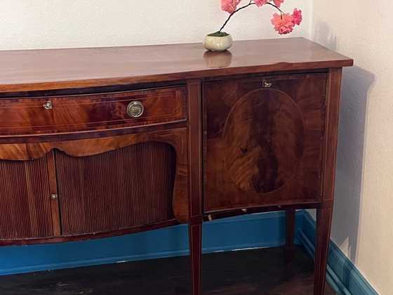 Image 1 of Maple & Co. Sideboard (183 cm) – Mahogany & Tambour Doors – Honest original condition circa 1900