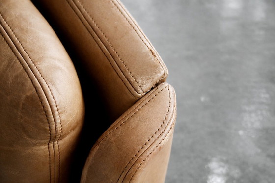 Image 1 of Vintage Mid-Century German Modern Leather Swivel Chairs by Carl Straub, 1950s, Set of 2