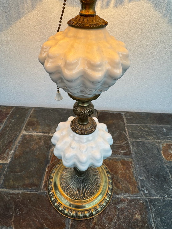 Lampada in maiolica e ottone anni '60 – Lampade da tavolo, Ceramica (photo 4 of 15)