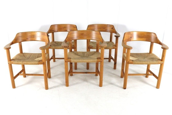 Image 1 of Ensemble de 5 chaises Savvaerk de Rainer Daumiller pour Hirtshalls, style danois vintage