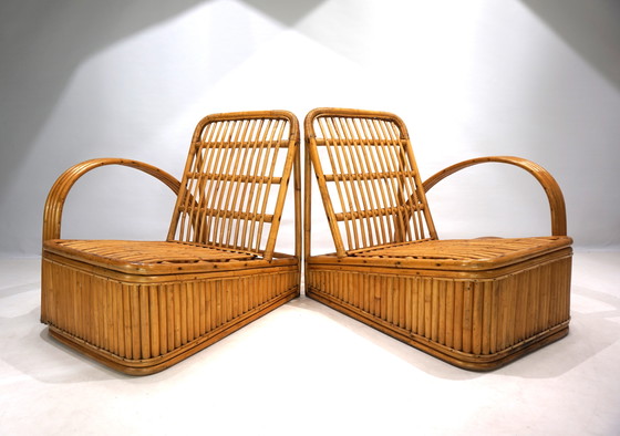 Image 1 of Canapé deux places en rotin Paul Frankl Design, 1940