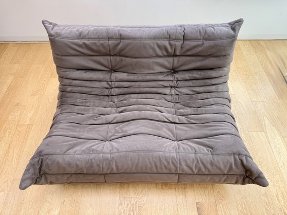 Image 1 of Original Ligne Roset Togo Sofa Set (2010) – 3-Seater & 2-Seater – Alcantara Praline – Excellent Condition