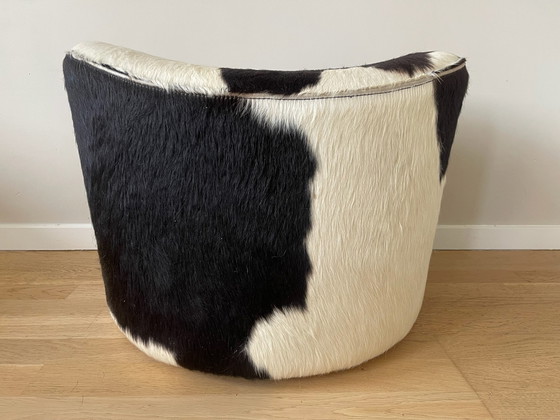 IKEA Niels Gammelgaard Pouf Rotatif en Peau de Vache 2006 – Poufs & repose-pieds, Cuir (photo 9 of 13)