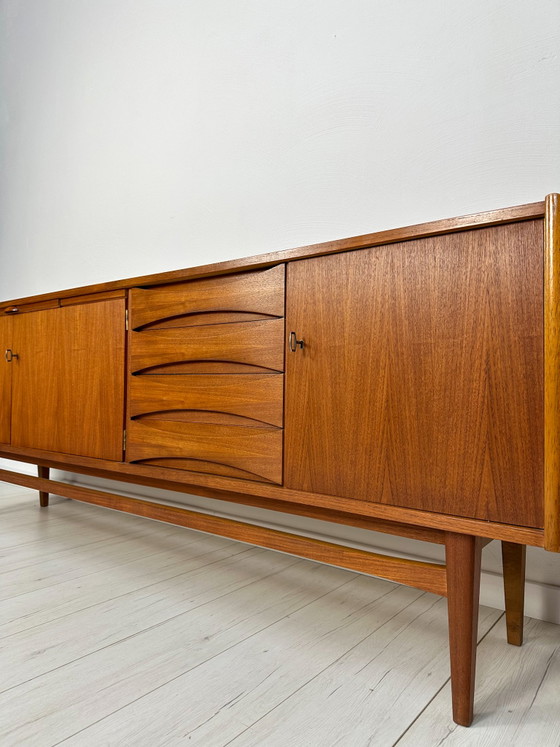 Image 1 of 1960s Vintage Large Minimalistic Mid-Century Teak Sideboard