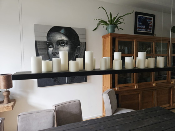 Image 1 of Stalen kaarsenlamp