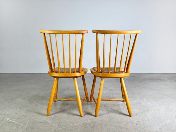 Image 1 of 2er Set Original WKS Midcentury Stuhl WK Möbel Arno Lambrecht