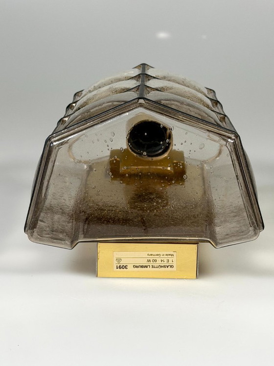 Image 1 of Lámpara de pared de los años 60/70, Glassworks Limburg, Alemania, vidrio y metal.