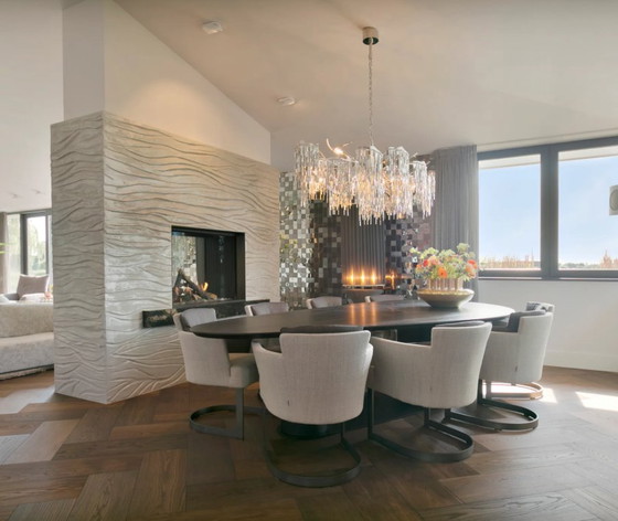 Image 1 of Brand van Egmond ovale kroonluchter 140 cm nikkel