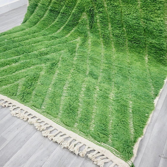 Grande tappeto berbero verde fatto a mano, 250/350 cm – Tappeti, Wool (photo 5 of 8)