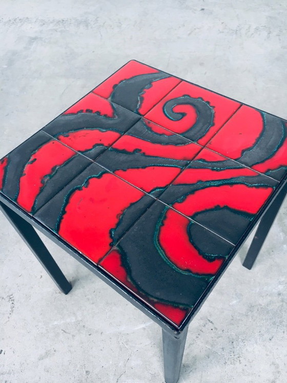 Image 1 of Tavolino laterale in ceramica in stile Mid-Century Modern, Belgio, anni '60