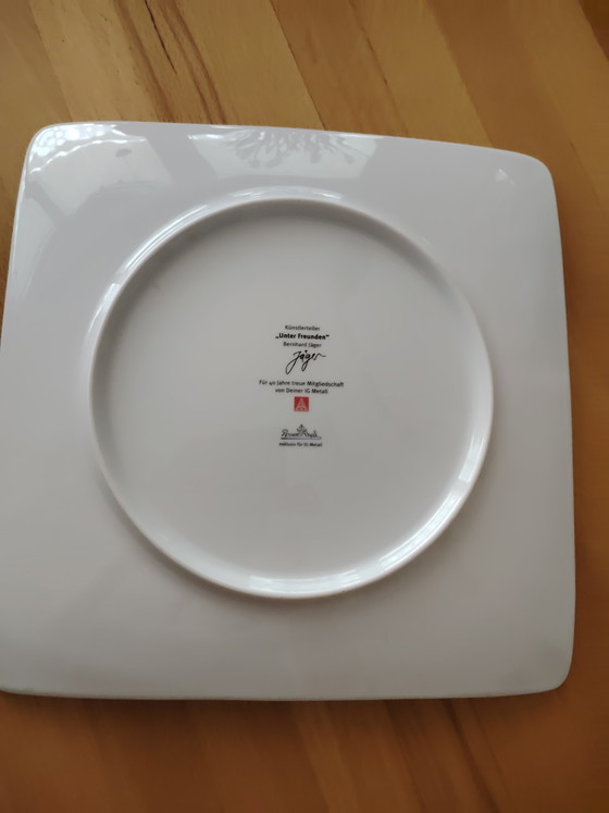 Image 1 of Rosenthal Bernhard Jäger kunstenaarsplaat "Tussen de Vreugden" IGvMetal 40 jaar lidmaatschap