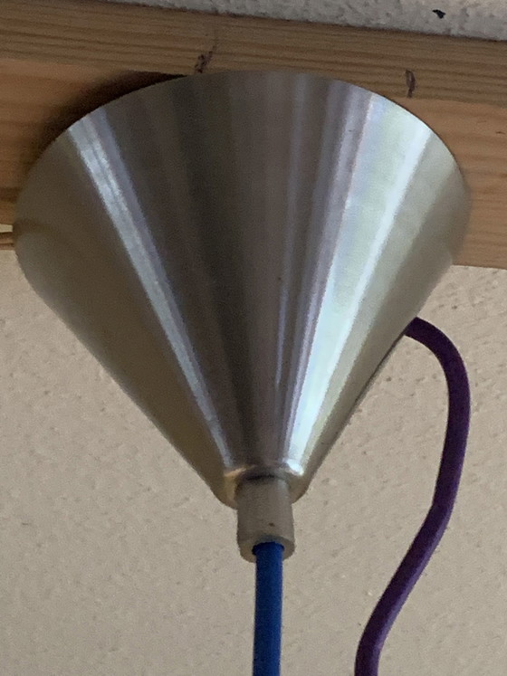 Lampada a sospensione Muuto Unfold, Illuminazione, Gomma, rvs, Blu (foto 9 di 10)