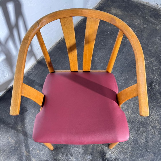 Set van 2 Carl-Ewert Ekström stoelen, paarse lederen bekleding, jaren 70 – Fauteuils, Leather (photo 6 of 11)