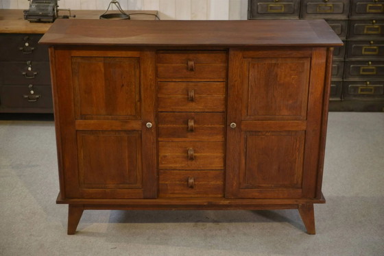 Buffet en chêne reconstruction par René Gabriel années 1940 – Armoires de rangement, Bois, Vintage (photo 7 of 12)