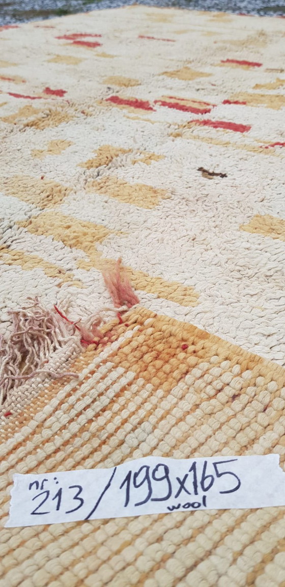 Image 1 of Handgeknoopt Berber kleed wol 199x165cm