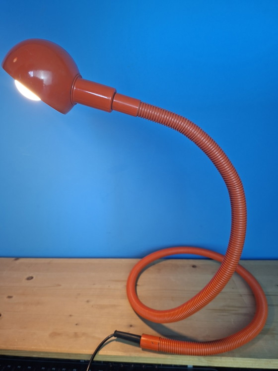 Image 1 of Large vintage orange snake lamp