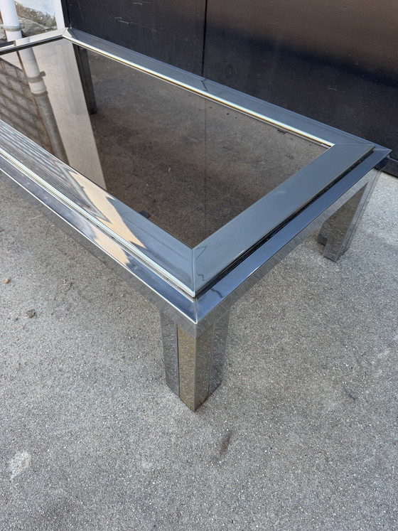 Image 1 of Chrome and smoked glass coffee table, 1970s