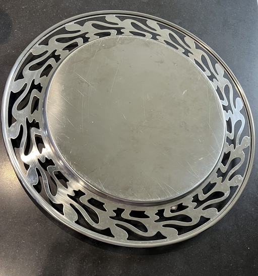 Plat de service, plateau Alessi, acier inoxydable