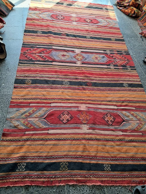 Kilim turco tessuto a mano 300x150cm