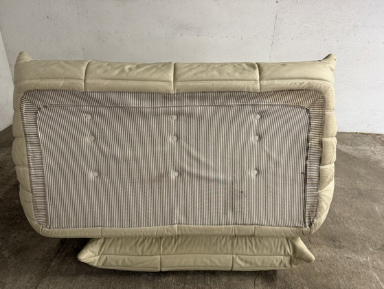 Image 1 of 100% authentieke Ligne Roset Togo 3zit Beige leder TOPstaat!