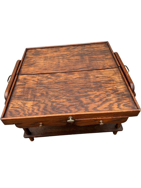 Desserte Vintage Métamorphique – Bois, Laiton (photo 6 of 9)