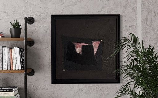 Odette Collon magnifique et grande peinture abstraite de 1996