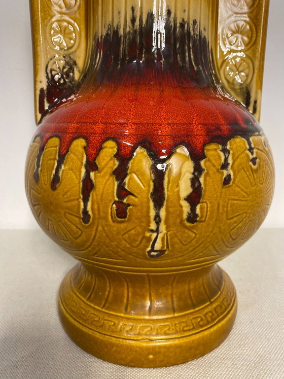 Vaso da terra Vintage KIL Liboje Fat Lava, Jugoslavia, anni '70, Vasi, Ceramica, Marrone (foto 8 di 14)