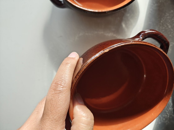 Set di pentole italiano Piral in terracotta stile cottage core anni '60, Stoviglie, Ceramica, Marrone (foto 7 di 9)