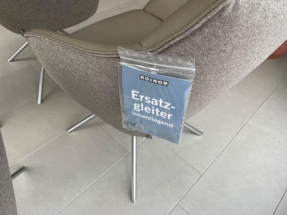 4 x Koinor Lederstühle Dining – Drehstühle, Chrom (photo 4 of 6)