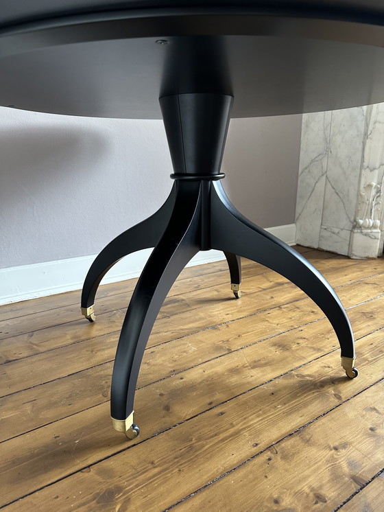 Image 1 of Giorgetti eetkamerset Tafel 50732 radica & Stoelen Ballerina Rosso Bulgare