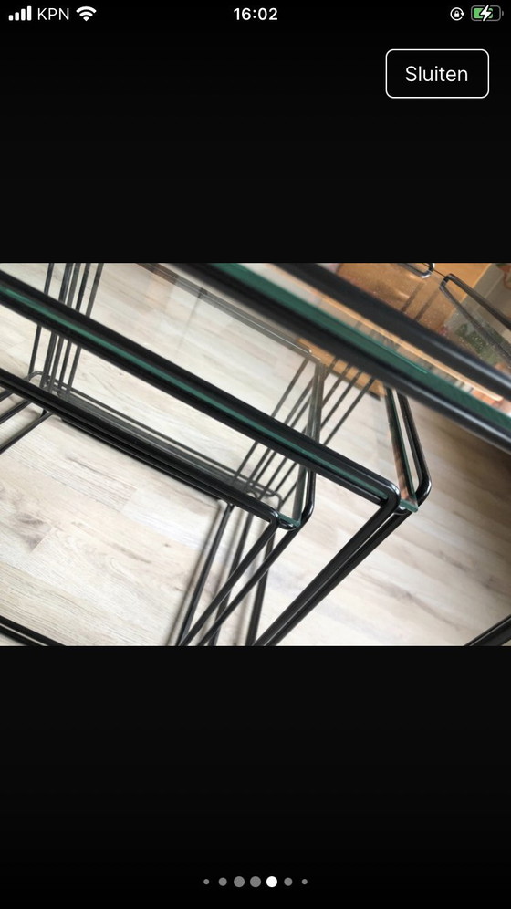 Image 1 of Dreiteiliges Set Isocele-Beistelltische von Max Sauze für Arrow – 1970er Jahre