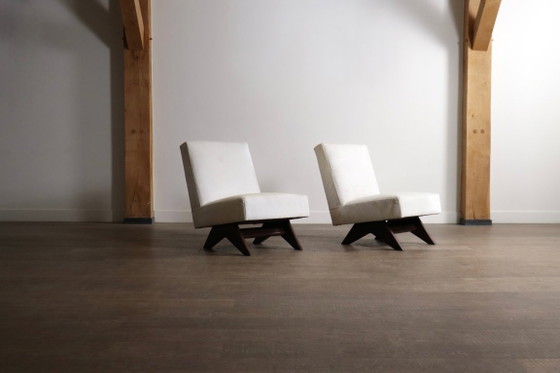 Paar Pierre Jeanneret „Fireside“-Sessel, Modell Nr. PJ-SI-36-A – Leather (photo 3 of 13)